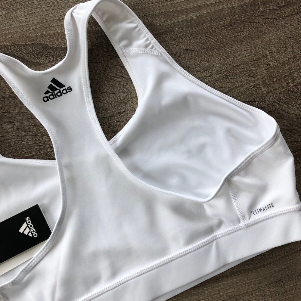 NWT Adidas Climalite graphic white sports bra XL - Picture 5 of 6